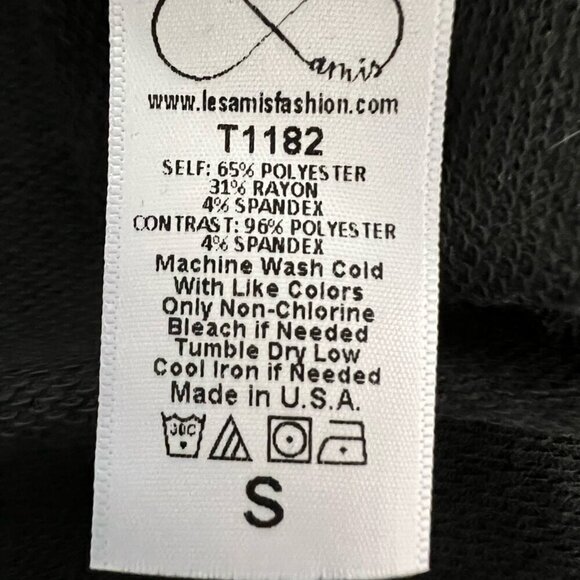 Les Amis Womens Sweatshirt Multicolor Mixed Print Long Sleeve High Low Stripes S - Picture 11 of 11